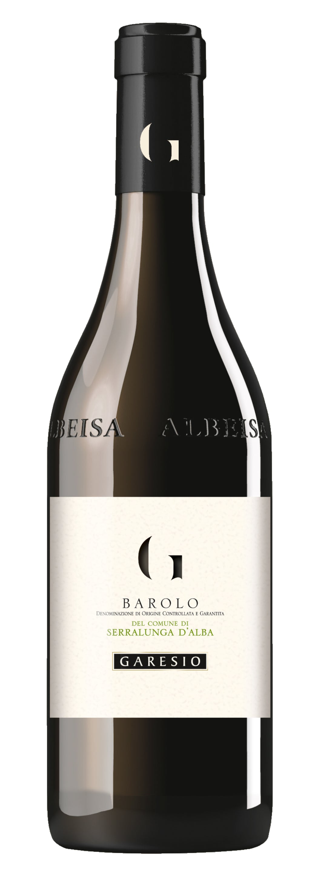 Bottiglia di Barolo del Comune di Serralunga d'Alba DOCG 2014. Vino Rosso Pregiato. Vitigno Nebbiolo. prodotto con uve Biologiche.